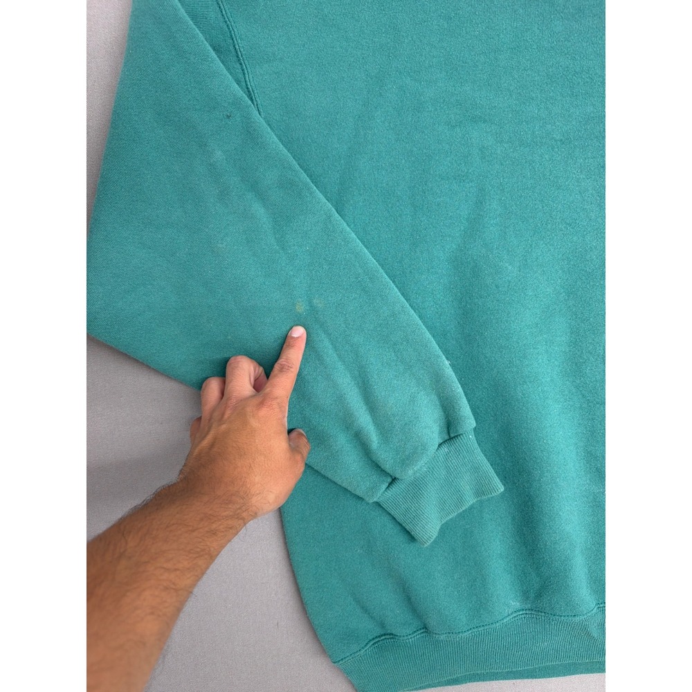 Vintage Lee Heavyweight Alaska Polar Bear Sweatshirt Green Mens XL 90s Graphic - Picture 4 of 7